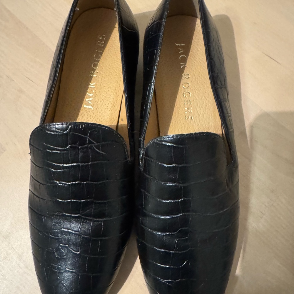 Jack Rogers Audrey Croc Embossed Loafer